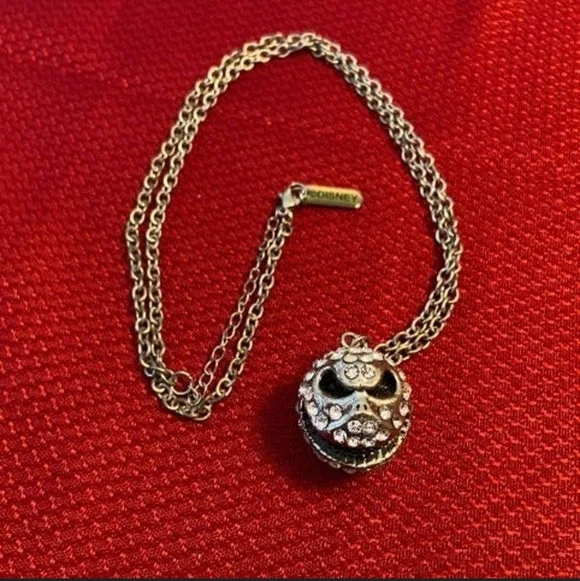 Jack Skellington -Nightmare Before Christmas Necklace - Rhinestones - Picture 3 of 7